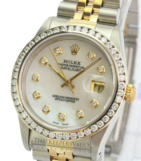 fake rolex datejust 36 diamond dial smooth plain bezel|rolex 36mm datejust with diamonds.